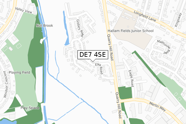 DE7 4SE map - large scale - OS Open Zoomstack (Ordnance Survey) DE7 4SE map - large scale - OS Open Zoomstack (Ordnance Survey)