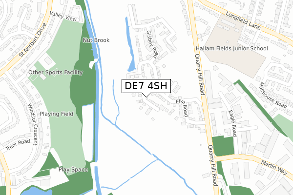 DE7 4SH map - large scale - OS Open Zoomstack (Ordnance Survey) DE7 4SH map - large scale - OS Open Zoomstack (Ordnance Survey)