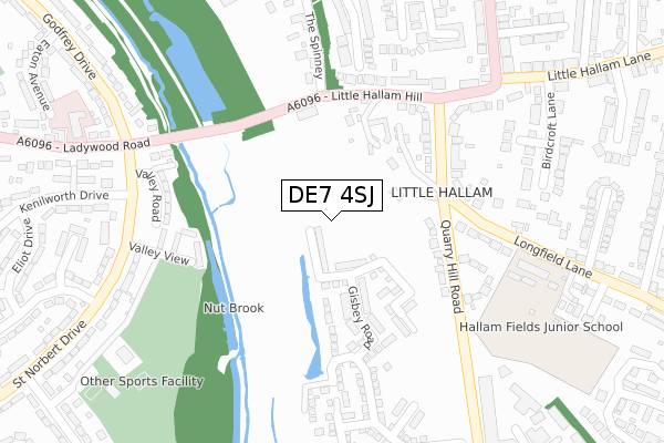DE7 4SJ map - large scale - OS Open Zoomstack (Ordnance Survey) DE7 4SJ map - large scale - OS Open Zoomstack (Ordnance Survey)