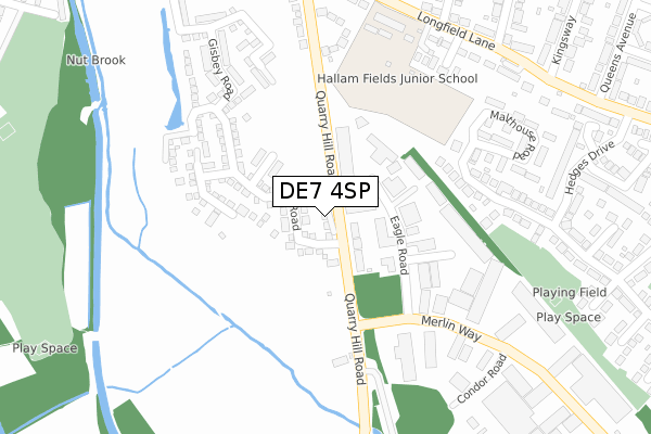 DE7 4SP map - large scale - OS Open Zoomstack (Ordnance Survey) DE7 4SP map - large scale - OS Open Zoomstack (Ordnance Survey)
