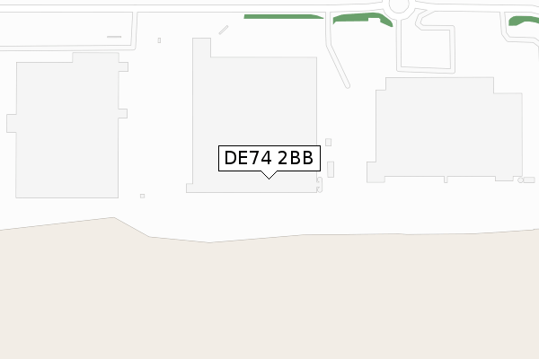 DE74 2BB map - large scale - OS Open Zoomstack (Ordnance Survey)