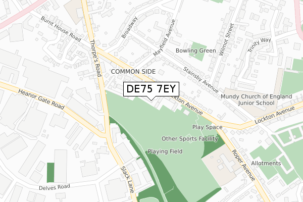DE75 7EY map - large scale - OS Open Zoomstack (Ordnance Survey) DE75 7EY map - large scale - OS Open Zoomstack (Ordnance Survey)