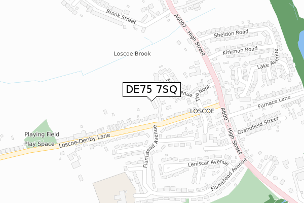 DE75 7SQ map - large scale - OS Open Zoomstack (Ordnance Survey) DE75 7SQ map - large scale - OS Open Zoomstack (Ordnance Survey)