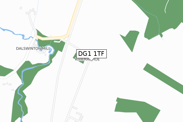 DG1 1TF map - large scale - OS Open Zoomstack (Ordnance Survey)