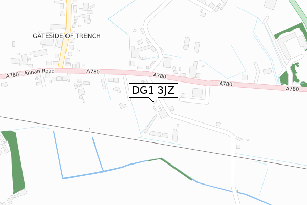 DG1 3JZ map - large scale - OS Open Zoomstack (Ordnance Survey)
