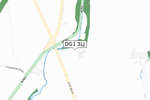 DG1 3LJ map - large scale - OS Open Zoomstack (Ordnance Survey)
