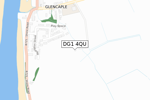 DG1 4QU map - large scale - OS Open Zoomstack (Ordnance Survey)