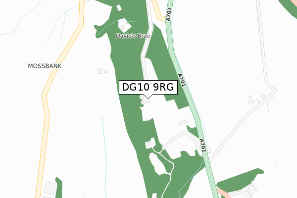 DG10 9RG map - large scale - OS Open Zoomstack (Ordnance Survey)