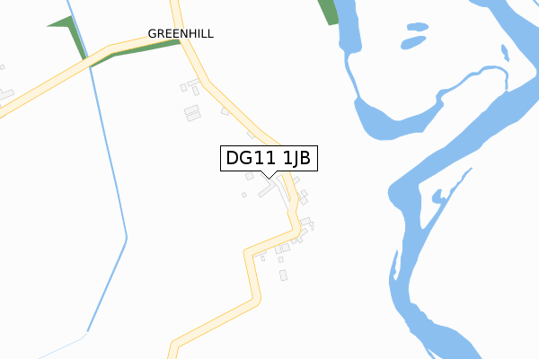 DG11 1JB map - large scale - OS Open Zoomstack (Ordnance Survey)