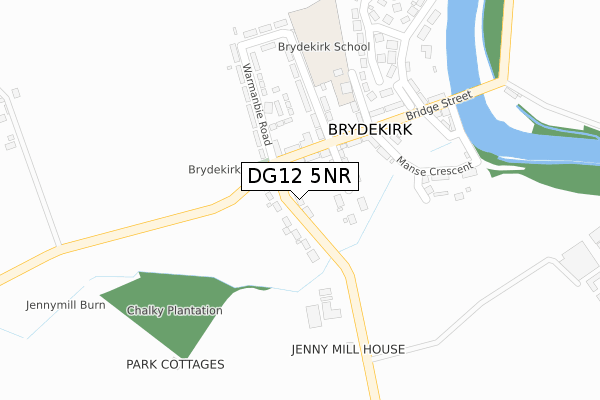 DG12 5NR map - large scale - OS Open Zoomstack (Ordnance Survey)