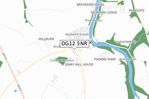 DG12 5NR map - small scale - OS Open Zoomstack (Ordnance Survey)