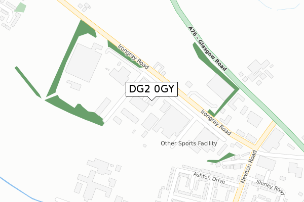 DG2 0GY map - large scale - OS Open Zoomstack (Ordnance Survey)