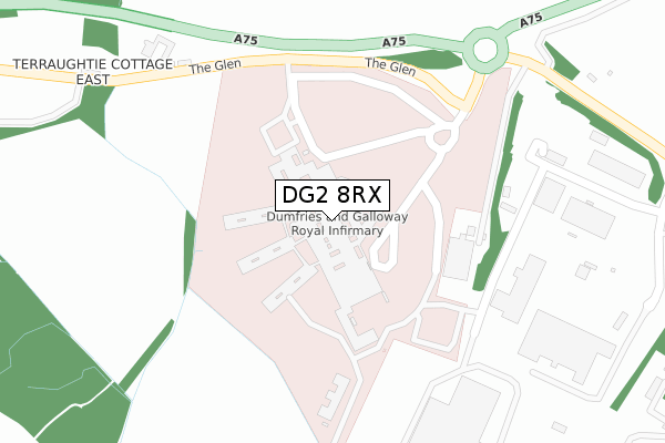 DG2 8RX map - large scale - OS Open Zoomstack (Ordnance Survey)