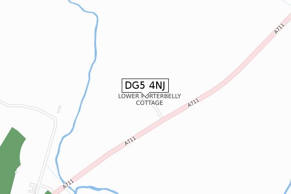 DG5 4NJ map - large scale - OS Open Zoomstack (Ordnance Survey)