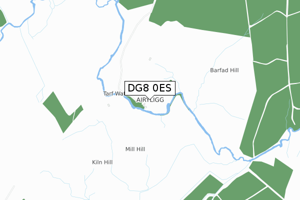 DG8 0ES map - small scale - OS Open Zoomstack (Ordnance Survey)