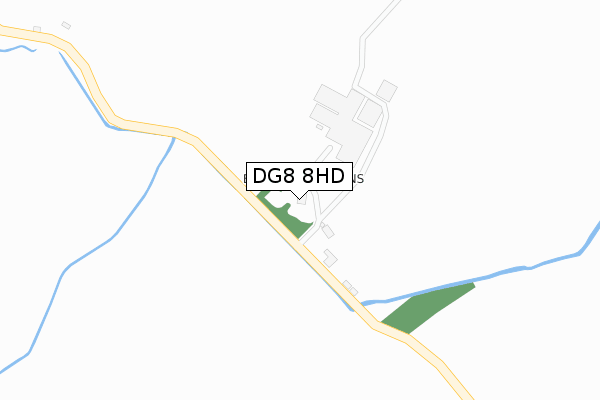 DG8 8HD map - large scale - OS Open Zoomstack (Ordnance Survey)