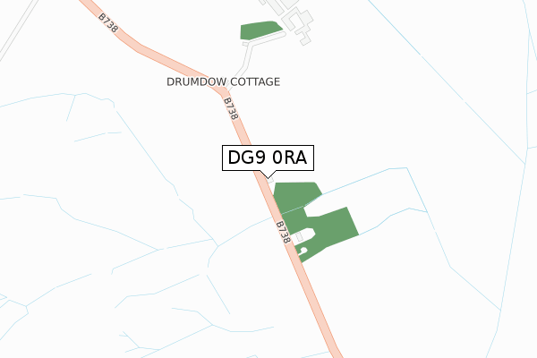 DG9 0RA map - large scale - OS Open Zoomstack (Ordnance Survey)