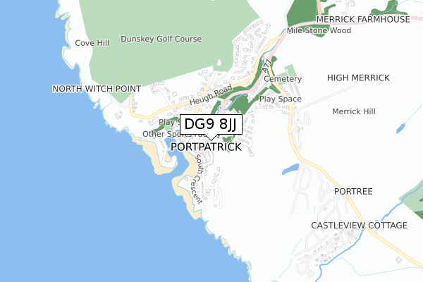 DG9 8JJ map - small scale - OS Open Zoomstack (Ordnance Survey)