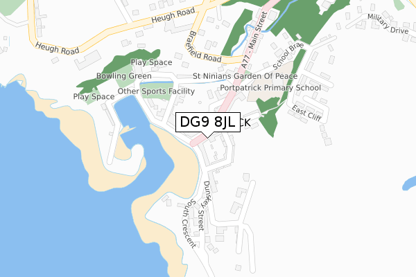DG9 8JL map - large scale - OS Open Zoomstack (Ordnance Survey)