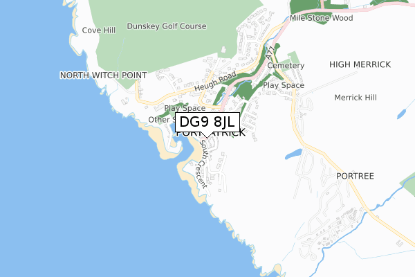 DG9 8JL map - small scale - OS Open Zoomstack (Ordnance Survey)