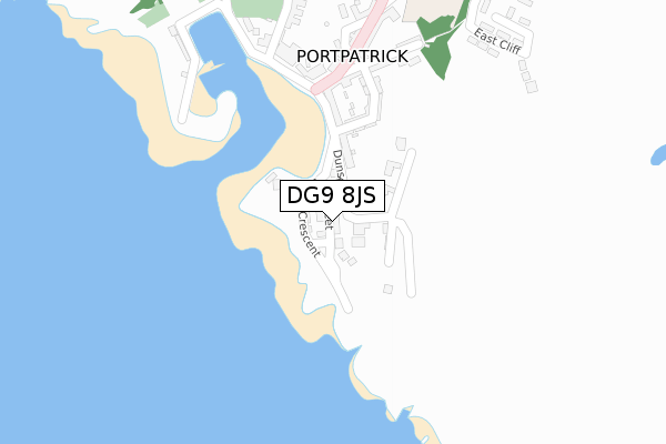 DG9 8JS map - large scale - OS Open Zoomstack (Ordnance Survey)