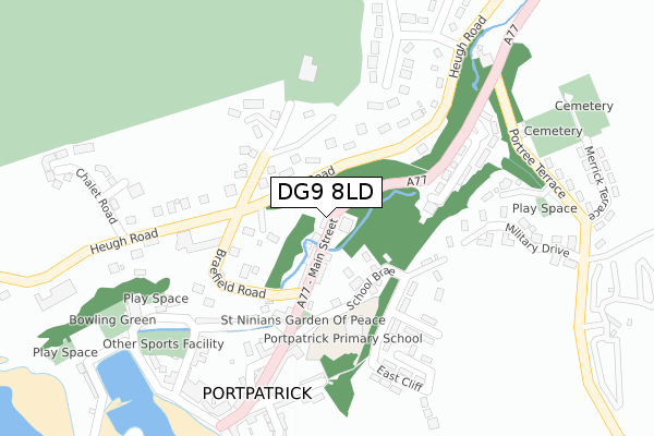 DG9 8LD map - large scale - OS Open Zoomstack (Ordnance Survey)