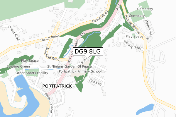 DG9 8LG map - large scale - OS Open Zoomstack (Ordnance Survey)