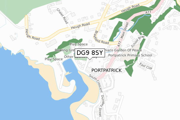 DG9 8SY map - large scale - OS Open Zoomstack (Ordnance Survey)