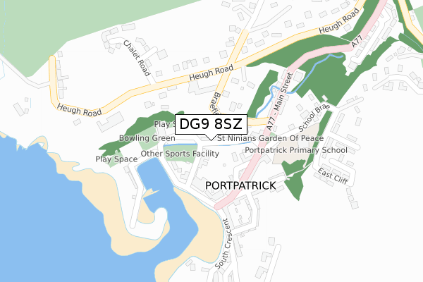 DG9 8SZ map - large scale - OS Open Zoomstack (Ordnance Survey)