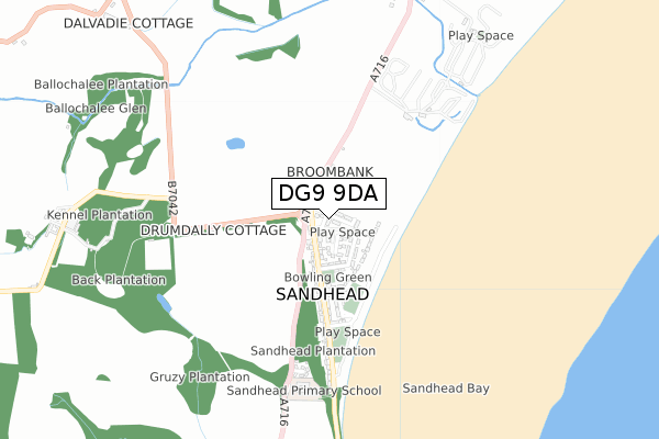 DG9 9DA map - small scale - OS Open Zoomstack (Ordnance Survey) DG9 9DA map - small scale - OS Open Zoomstack (Ordnance Survey)