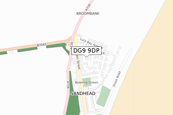DG9 9DP map - large scale - OS Open Zoomstack (Ordnance Survey)