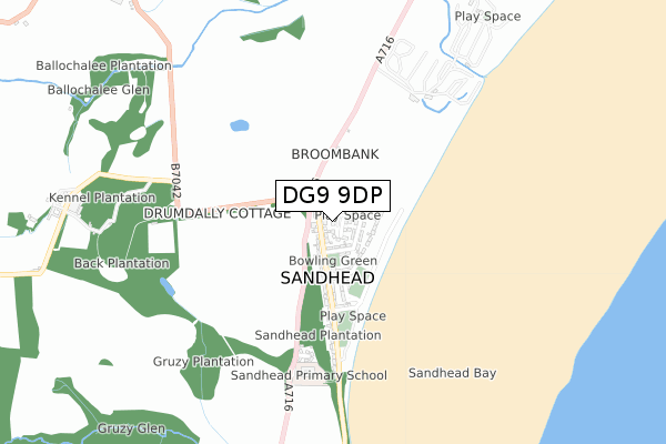 DG9 9DP map - small scale - OS Open Zoomstack (Ordnance Survey)