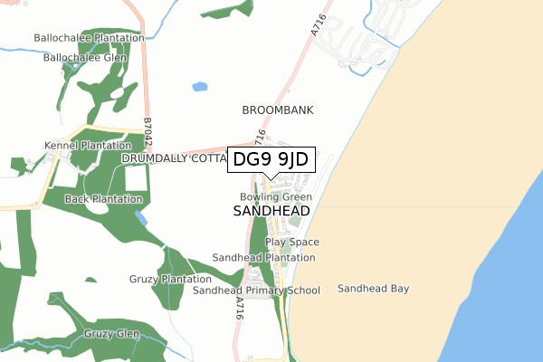 DG9 9JD map - small scale - OS Open Zoomstack (Ordnance Survey) DG9 9JD map - small scale - OS Open Zoomstack (Ordnance Survey)