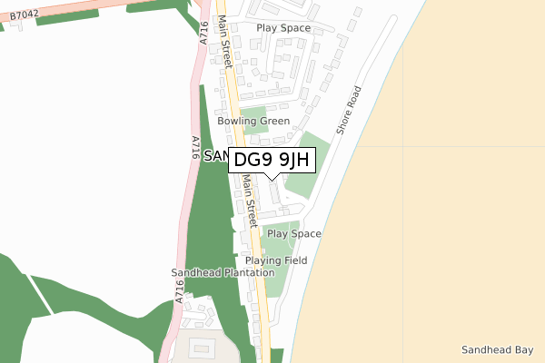 DG9 9JH map - large scale - OS Open Zoomstack (Ordnance Survey) DG9 9JH map - large scale - OS Open Zoomstack (Ordnance Survey)