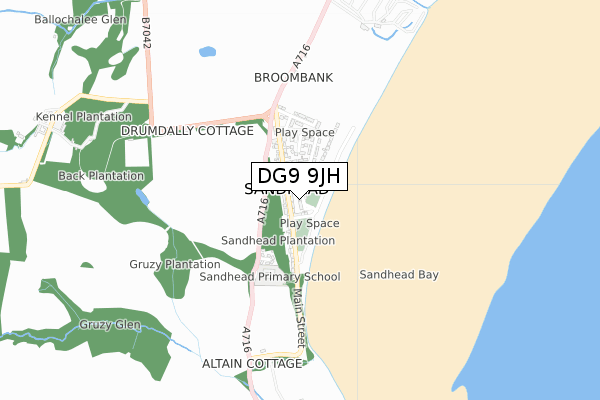 DG9 9JH map - small scale - OS Open Zoomstack (Ordnance Survey) DG9 9JH map - small scale - OS Open Zoomstack (Ordnance Survey)