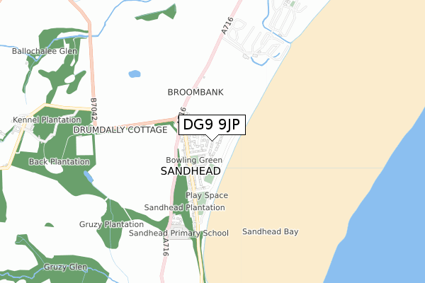DG9 9JP map - small scale - OS Open Zoomstack (Ordnance Survey) DG9 9JP map - small scale - OS Open Zoomstack (Ordnance Survey)