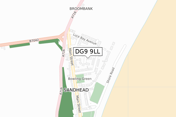DG9 9LL map - large scale - OS Open Zoomstack (Ordnance Survey)