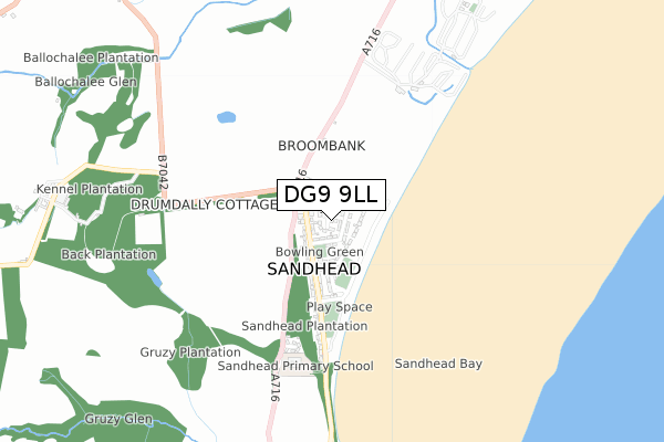 DG9 9LL map - small scale - OS Open Zoomstack (Ordnance Survey) DG9 9LL map - small scale - OS Open Zoomstack (Ordnance Survey)