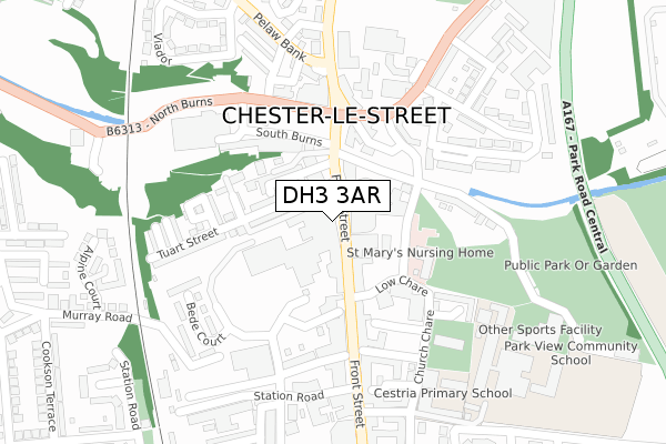 DH3 3AR map - large scale - OS Open Zoomstack (Ordnance Survey) DH3 3AR map - large scale - OS Open Zoomstack (Ordnance Survey)