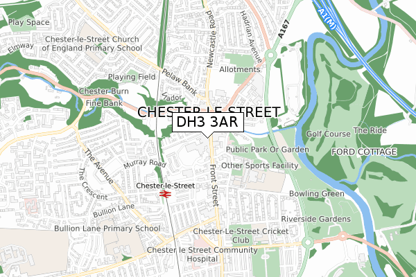 DH3 3AR map - small scale - OS Open Zoomstack (Ordnance Survey) DH3 3AR map - small scale - OS Open Zoomstack (Ordnance Survey)