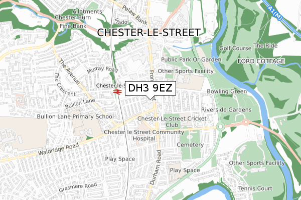 DH3 9EZ map - small scale - OS Open Zoomstack (Ordnance Survey) DH3 9EZ map - small scale - OS Open Zoomstack (Ordnance Survey)