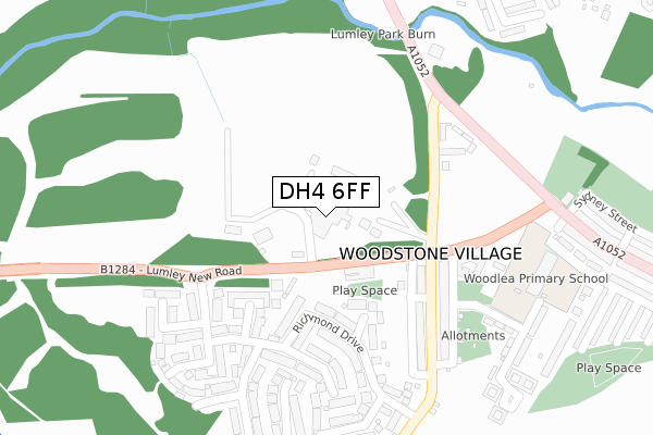 DH4 6FF map - large scale - OS Open Zoomstack (Ordnance Survey) DH4 6FF map - large scale - OS Open Zoomstack (Ordnance Survey)