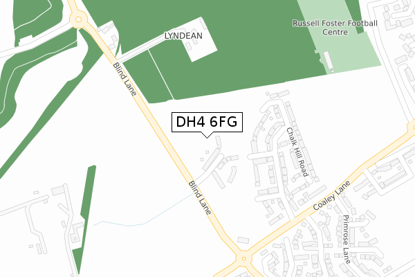 DH4 6FG map - large scale - OS Open Zoomstack (Ordnance Survey) DH4 6FG map - large scale - OS Open Zoomstack (Ordnance Survey)