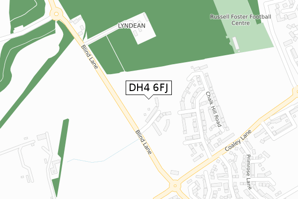 DH4 6FJ map - large scale - OS Open Zoomstack (Ordnance Survey) DH4 6FJ map - large scale - OS Open Zoomstack (Ordnance Survey)