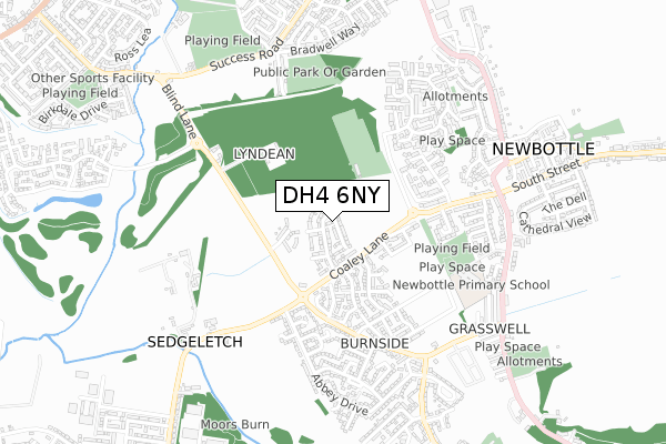 DH4 6NY map - small scale - OS Open Zoomstack (Ordnance Survey) DH4 6NY map - small scale - OS Open Zoomstack (Ordnance Survey)