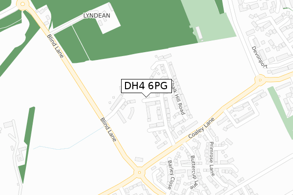 DH4 6PG map - large scale - OS Open Zoomstack (Ordnance Survey) DH4 6PG map - large scale - OS Open Zoomstack (Ordnance Survey)