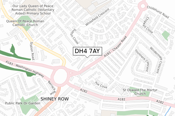 DH4 7AY map - large scale - OS Open Zoomstack (Ordnance Survey) DH4 7AY map - large scale - OS Open Zoomstack (Ordnance Survey)