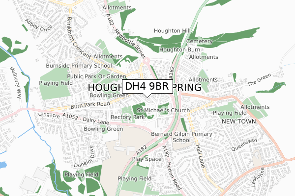 DH4 9BR map - small scale - OS Open Zoomstack (Ordnance Survey) DH4 9BR map - small scale - OS Open Zoomstack (Ordnance Survey)