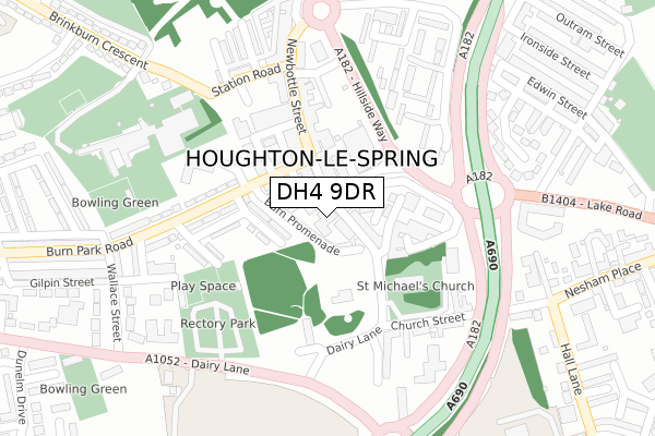 DH4 9DR map - large scale - OS Open Zoomstack (Ordnance Survey) DH4 9DR map - large scale - OS Open Zoomstack (Ordnance Survey)