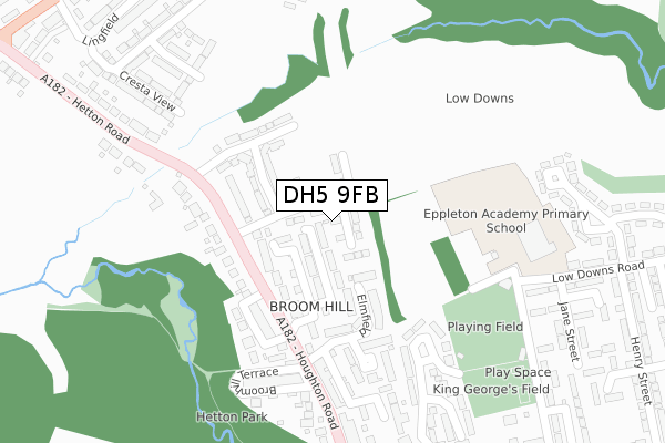 DH5 9FB map - large scale - OS Open Zoomstack (Ordnance Survey) DH5 9FB map - large scale - OS Open Zoomstack (Ordnance Survey)